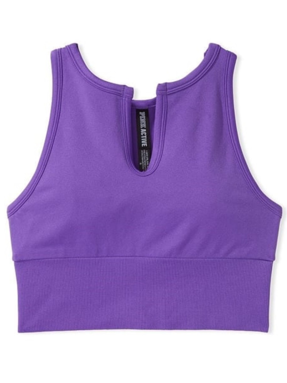 Victoria's Secret sport  Purple Crop Tank bra with Keyhole Size large